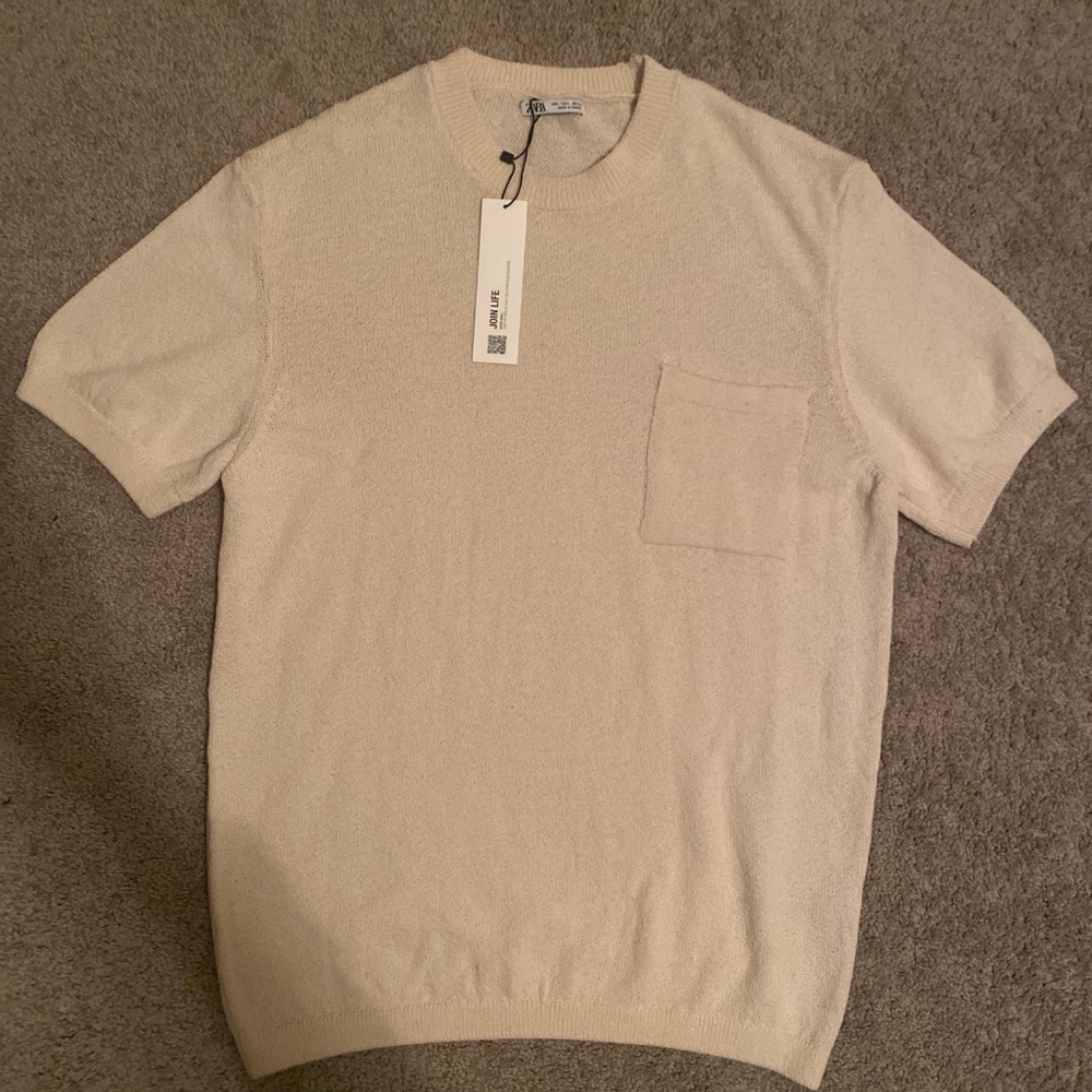 Zara Cream Crewneck Sweater